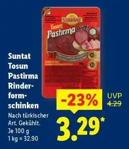 Lidl Suntat Tosun Pastirma Rinderformschinken Angebot