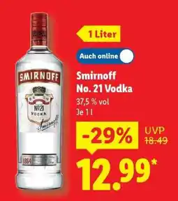 Lidl Smirnoff No. 21 Vodka Angebot