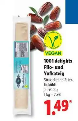 Lidl 1001 delights Filo- und Yufkateig Angebot