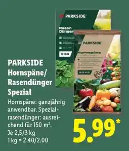 Lidl PARKSIDE Hornspäne/Rasendünger Spezial Angebot
