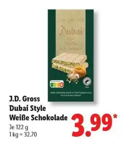 Lidl J.D. Gross Dubai Style Weiße Schokolade Angebot