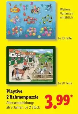Lidl Playtive 2 Rahmenpuzzle Angebot