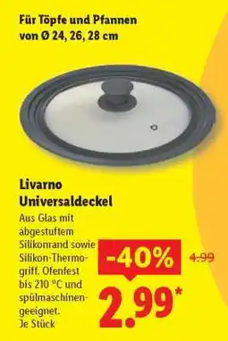 Lidl Livarno Universaldeckel Angebot
