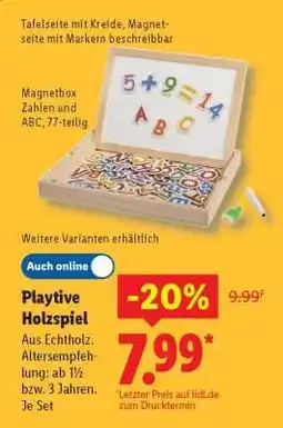 Lidl Playtive Holzspiel Angebot