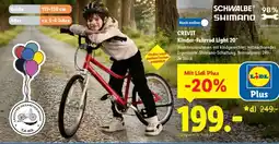 Lidl CRIVIT Kinder-Fahrrad Light 20 Angebot
