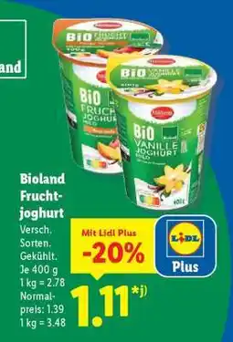 Lidl Bioland Fruchtjoghurt Angebot