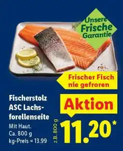 Lidl Fischerstolz ASC Lachsforellenseite Angebot