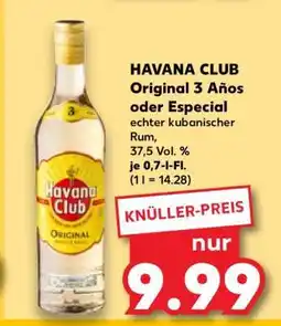 Kaufland HAVANA CLUB Original 3 Años oder Especial Angebot