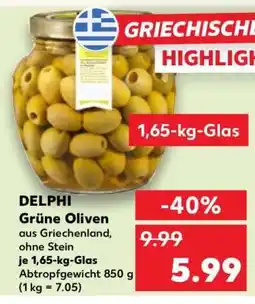Kaufland DELPHI Grüne Oliven Angebot