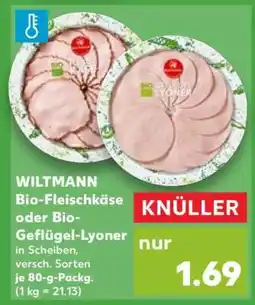Kaufland WILTMANN Bio-Fleischkäse oder Bio-Geflügel-Lyoner Angebot