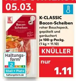 Kaufland K-CLASSIC Bacon-Scheiben Angebot