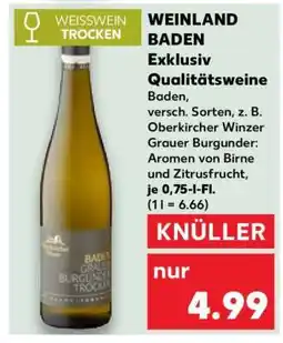 Kaufland WEINLAND BADEN Exklusiv Qualitätsweine Angebot