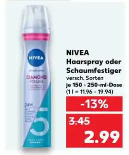 Kaufland NIVEA Haarspray oder Schaumfestiger Angebot