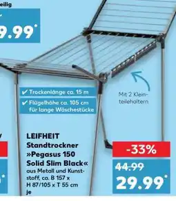 Kaufland LEIFHEIT Standtrockner Pegasus 150 Solid Slim Black Angebot