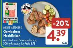 Aldi Süd MEINE METZGEREI Gemischtes Hackfleisch Angebot