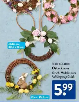 Aldi Süd HOME CREATION Osterkranz Angebot