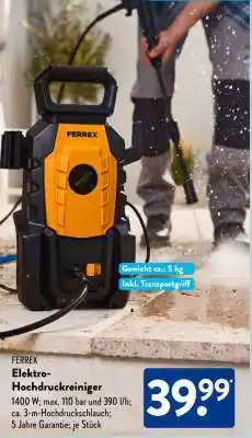 Aldi Süd FERREX Elektro-Hochdruckreiniger Angebot