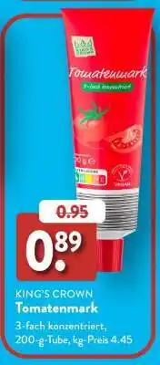 Aldi Süd KING’S CROWN Tomatenmark Angebot
