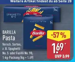 Aldi Nord Barilla Pasta Angebot