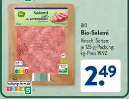 Aldi Süd Bio-Salami Angebot