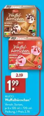 Aldi Süd MUCCI Waffelhörnchen Angebot