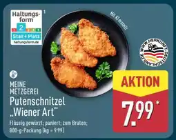 Aldi Nord MEINE METZGEREI Putenschnitzel „Wiener Art“ Angebot