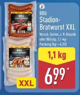 Aldi Nord BBQ Stadion-Bratwurst XXL Angebot