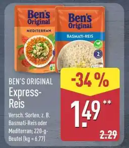 Aldi Nord Ben’s Original Express Reis Angebot