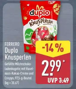 Aldi Nord FERRERO Duplo Knusperlen Angebot