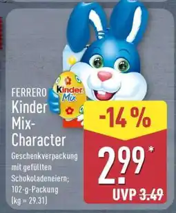 Aldi Nord FERRERO Kinder Mix-Character Angebot