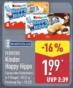 Aldi Nord kinder Happy Hippo Angebot