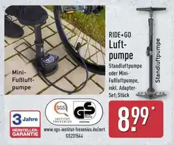 Aldi Nord RIDE+GO Luftpumpe Angebot