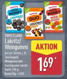 Aldi Nord SWEETLAND Lakritz/Weingummi Angebot