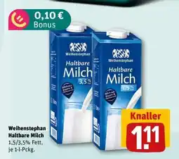 REWE Weihenstephan Haltbare Milch Angebot