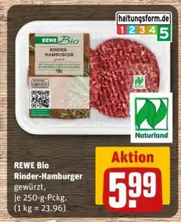 REWE REWE Bio Rinder-Hamburger Angebot