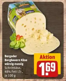 REWE Bergader Bergbauern Käse würzig-nussig Angebot