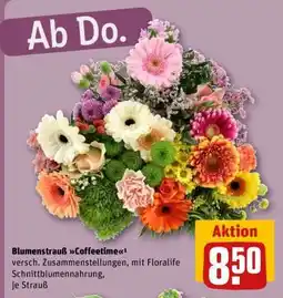 REWE Blumenstrauß Coffeetime Angebot