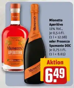 REWE Mionetto Aperitivo oder Prosecco Spumante DOC Angebot