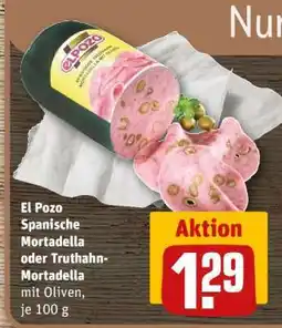 REWE El Pozo Spanische Mortadella oder Truthahn-Mortadella Angebot