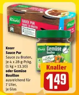 REWE Knorr Sauce Pur oder Gemüse Bouillon Angebot