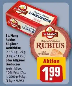 REWE St. Mang Rubius Allgäuer Weichkäse Angebot