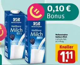 REWE Weihenstephan Haltbare Milch Angebot