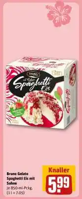 REWE BRUNO GELATO Spaghetti Eis mit Sahne Angebot