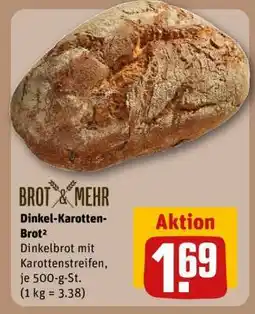 REWE Dinkel-Karotten-Brot² Angebot