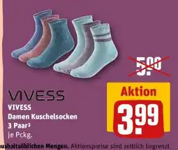 REWE VIVESS Damen Kuschelsocken 3 Paar Angebot