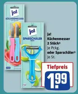 REWE ja! Küchenmesser 2 Stück oder Sparschäler Angebot