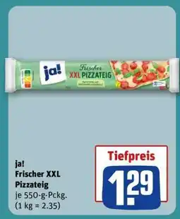 REWE ja! Frischer XXL Pizzateig Angebot
