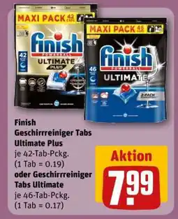 REWE Finish Geschirrreiniger Tabs Ultimate Plus Angebot