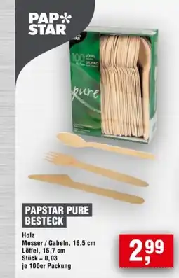 Handelshof PAPSTAR PURE BESTECK Angebot