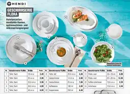 Handelshof HENDI GESCHIRRSERIE FLORA Angebot